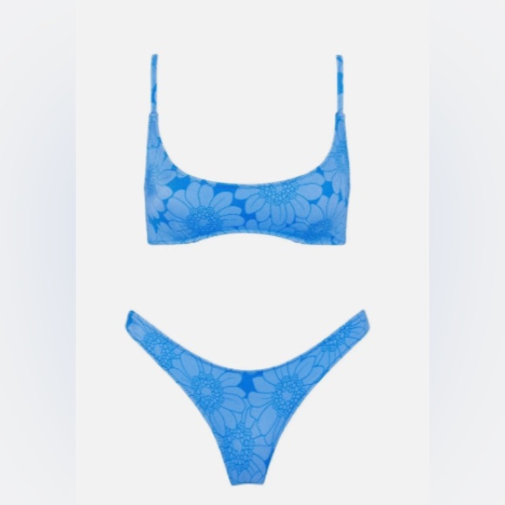 Triangl Blue Flower Bikini Set